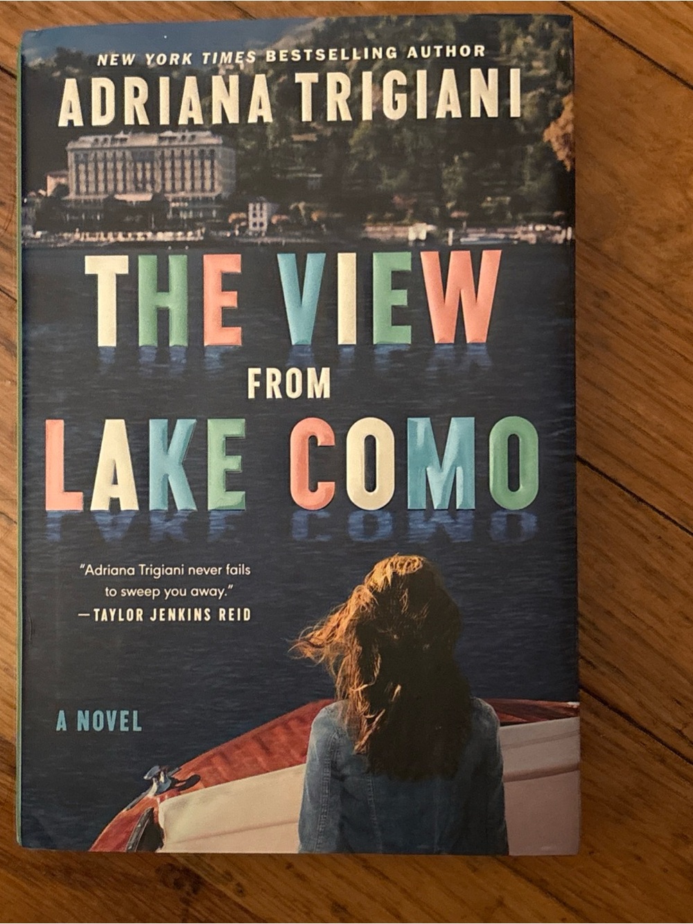 Adriana Trigiani 'The View From Lake Como' - Blue Cover- initialed by author